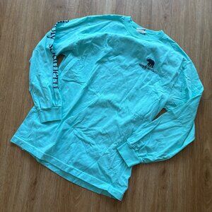 Simply Southern Crewneck Long Sleeve Graphic Shirt Teal Blue Women’s Size M